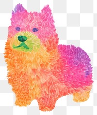 PNG Dog white background representation pomeranian. 