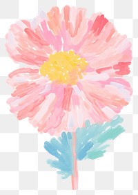 PNG Flower petal plant paint. AI generated Image by rawpixel.