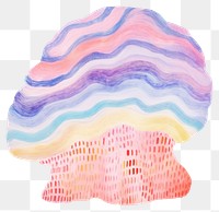 PNG Mushroom art white background invertebrate. AI generated Image by rawpixel.