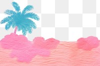 PNG Beach tree art backgrounds. AI generated Image by rawpixel.
