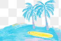 PNG Beach painting outdoors drawing. AI generated Image by rawpixel.