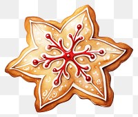 PNG Christmas cookie gingerbread dessert food. AI generated Image by rawpixel.