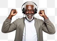 PNG  Listening to music headphones portrait headset. AI generated Image by rawpixel.