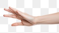 PNG  Female hand finger white background gesturing