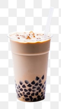 PNG Bubble tea drink cup white background. AI generated Image by rawpixel.