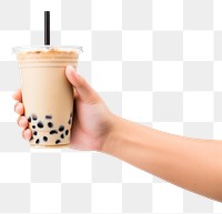 PNG Bubble milk tea holding drink hand. 