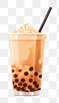 PNG Bubble tea dessert drink food. AI generated Image by rawpixel.