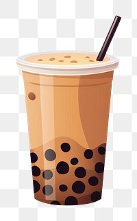PNG Bubble tea drink cup white background. AI generated Image by rawpixel.