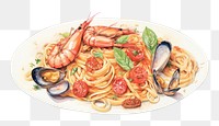 PNG Seafood Spaghetti spaghetti seafood pasta. 