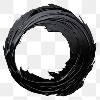 PNG  Flat black paint brushstroke circle white background abstract. AI generated Image by rawpixel.
