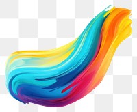 PNG  Flat rainbow paint brushstroke white background creativity abstract. AI generated Image by rawpixel.