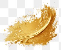 PNG  Gold glitter texture brush stroke powder white background splattered