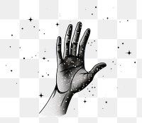 PNG  Magic hand drawing sketch line. AI generated Image by rawpixel.