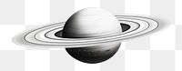 PNG  Saturn space monochrome astronomy. AI generated Image by rawpixel.