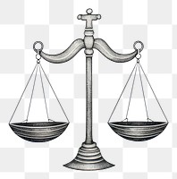 PNG  Libra scale line art. AI generated Image by rawpixel.