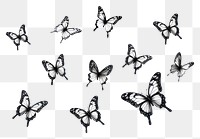 PNG  Butterflies drawing animal sketch. AI generated Image by rawpixel.