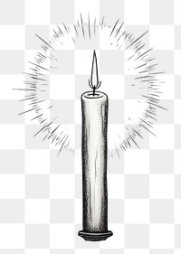 PNG Candle drawing sketch illuminated. 