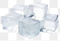 PNG Ice cubes crystal white white background. AI generated Image by rawpixel.