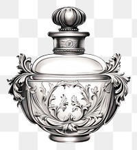 PNG Perfume bottle white background creativity container. AI generated Image by rawpixel.