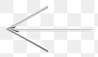 PNG 3D arrow icon symbol white background simplicity. AI generated Image by rawpixel.