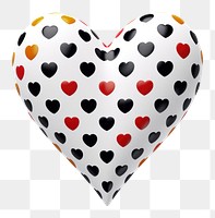 PNG Polka dots heart white background celebration creativity. 