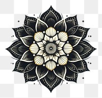 PNG Minimal mandala pattern flower inflorescence. AI generated Image by rawpixel.