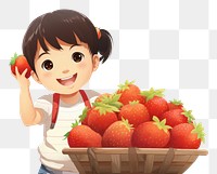 PNG Strawberry fruit picking plant. AI generated Image by rawpixel.