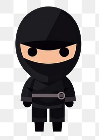 PNG A male ninja white background protection technology. AI generated Image by rawpixel.