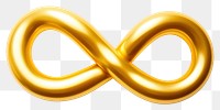 PNG  Infinity sign gold shape white background. 