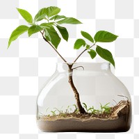 PNG  Recycle plant leaf vase. AI generated Image by rawpixel.