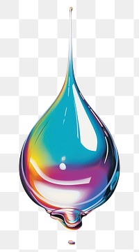 PNG A waterdrop isolated on clear solid background transparent simplicity reflection. AI generated Image by rawpixel.