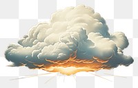 PNG A wide small thunder storm Cloud isolated on clear solid background nature cloud sky. 