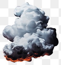 PNG A simple smoke Cloud isolated on clear solid background cloud nature sky. AI generated Image by rawpixel.