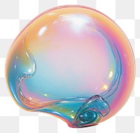 PNG An iridescence Bubble isolated on clear pale solid white background bubble sphere lightweight. AI generated Image by rawpixel.