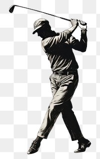 PNG Golf sports adult white background. 