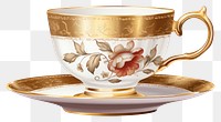 PNG  Tea cup holding porcelain saucer coffee. AI generated Image by rawpixel.
