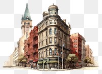 PNG Toronto Flatiron architecture building street. AI generated Image by rawpixel.