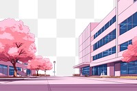 PNG  Office building architecture outdoors street. AI generated Image by rawpixel.