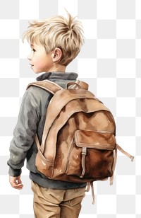 PNG A kid back to school backpack child bag. AI generated Image by rawpixel.