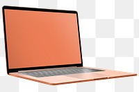 Laptop png blank screen, transparent background
