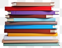 PNG  Stack of binders publication library book. 