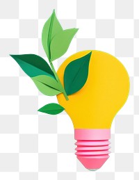 PNG  Light bulb with green plant lightbulb electricity innovation. AI generated Image by rawpixel.
