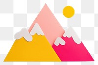 PNG  Mountain creativity triangle yellow. AI generated Image by rawpixel.