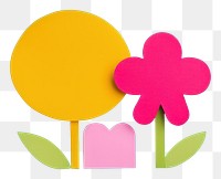 PNG  Speech bubble with flowers creativity fragility cartoon. AI generated Image by rawpixel.