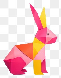 PNG  Rabbit origami art representation. AI generated Image by rawpixel.
