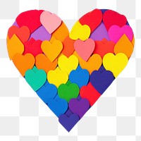 PNG  Rainbow heart backgrounds creativity variation. AI generated Image by rawpixel.