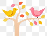 PNG Two birds on tree togetherness celebration creativity. 