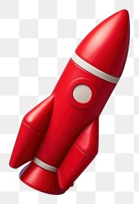 PNG  Red rocket spacecraft technology ammunition. AI generated Image by rawpixel.