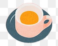 PNG Breakfast painting saucer coffee. AI generated Image by rawpixel.