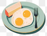PNG Breakfast plate food fork. AI generated Image by rawpixel.